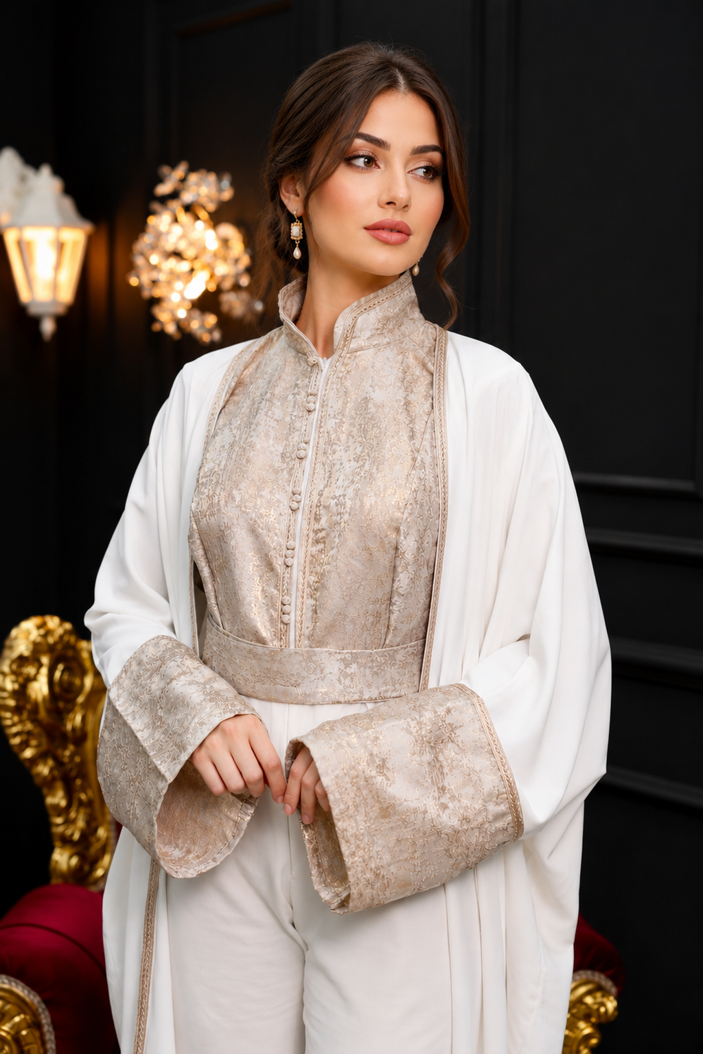 ✨ طقم فاخر للمناسبات | كيمونو + جامبسوت